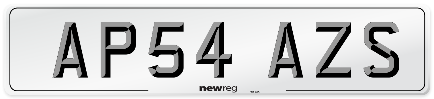 AP54 AZS Number Plate from New Reg